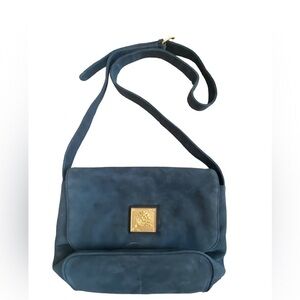 Vintage Wathne Medallion Blue Purse Handbag Excellent Condition